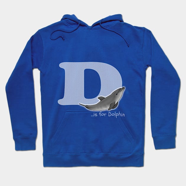 D is for Dolphin Hoodie by Art by Aelia